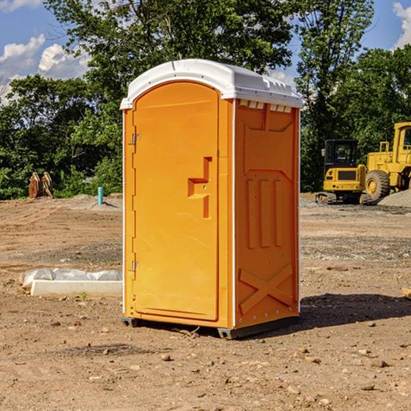 how often are the portable restrooms cleaned and serviced during a rental period in Newaygo Michigan